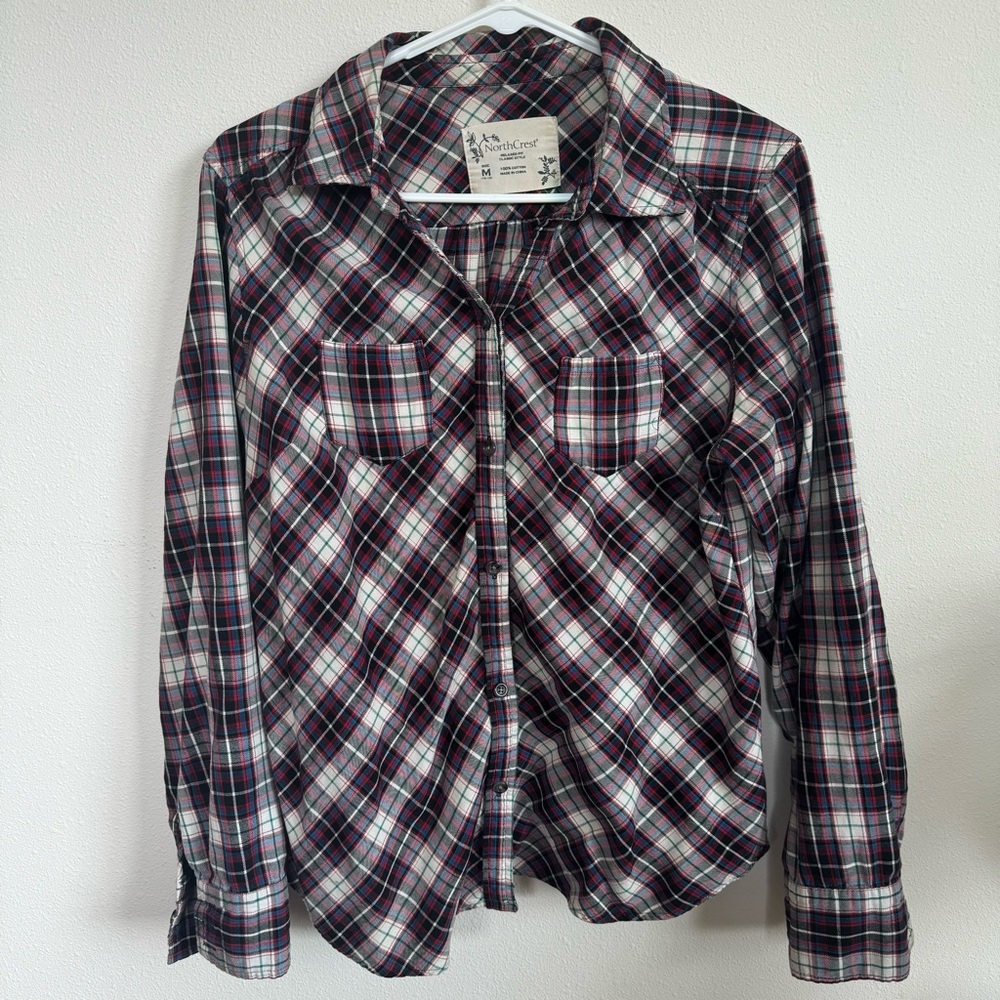 Northcrest Flannel Shirt Plaid Long Sleeve Button Up
